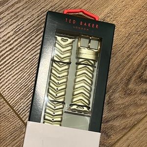 Ted Baker Gold (Leather) Chevron Apple Watch Strap 42MM/44MM BRAND NEW